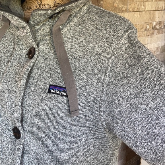 Patagonia Better Sweater button gray marled hooded jacket coat - Picture 6 of 16